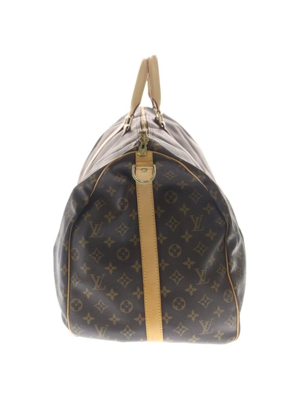 Louis Vuitton Keepall Bandouliere 60 Monogram Leather Shoulder Boston Bag Gold - Picture 3 of 6